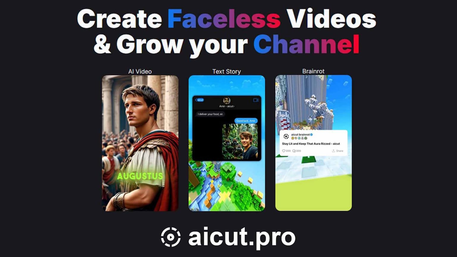 aicut.pro video creation tool screenshot
