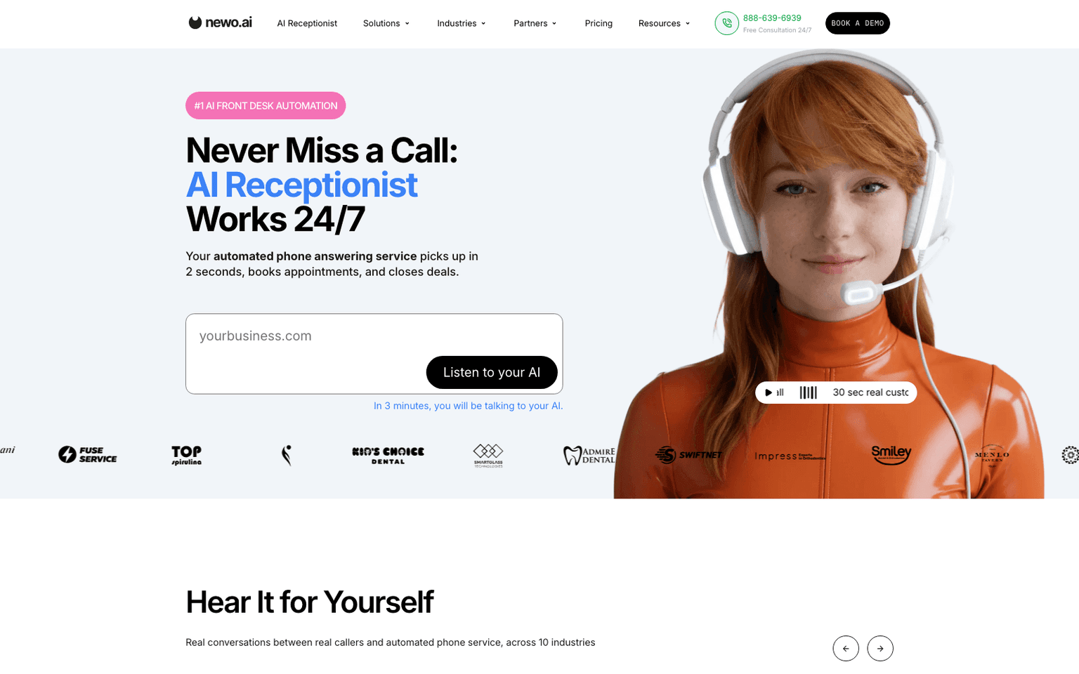 Newo.ai voice ai tool screenshot