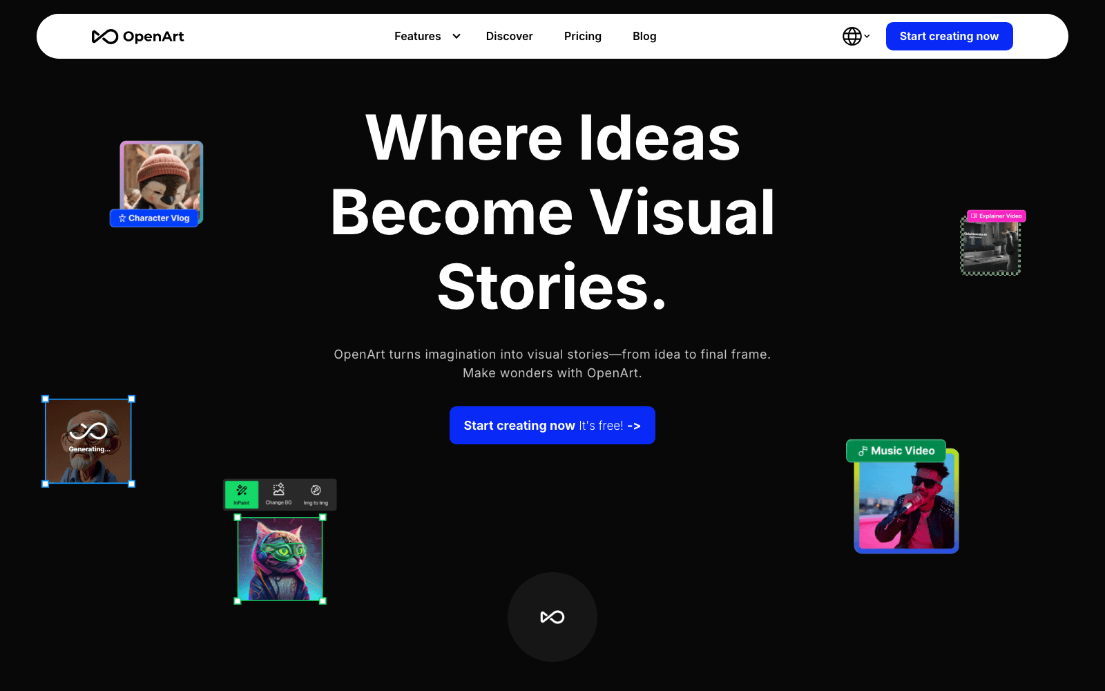 OpenArt ai art & image creation tool screenshot