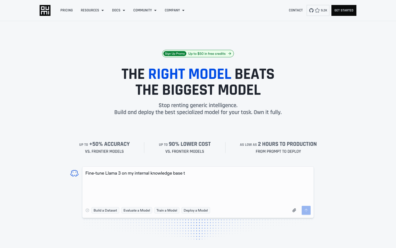 Oumi ai/ml models tool screenshot