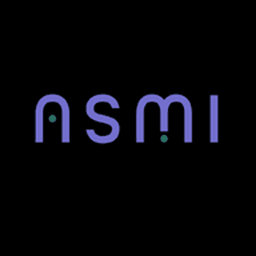 Asmi logo, a white asmi wordmark on dark for the AI voice assistant that makes real phone calls