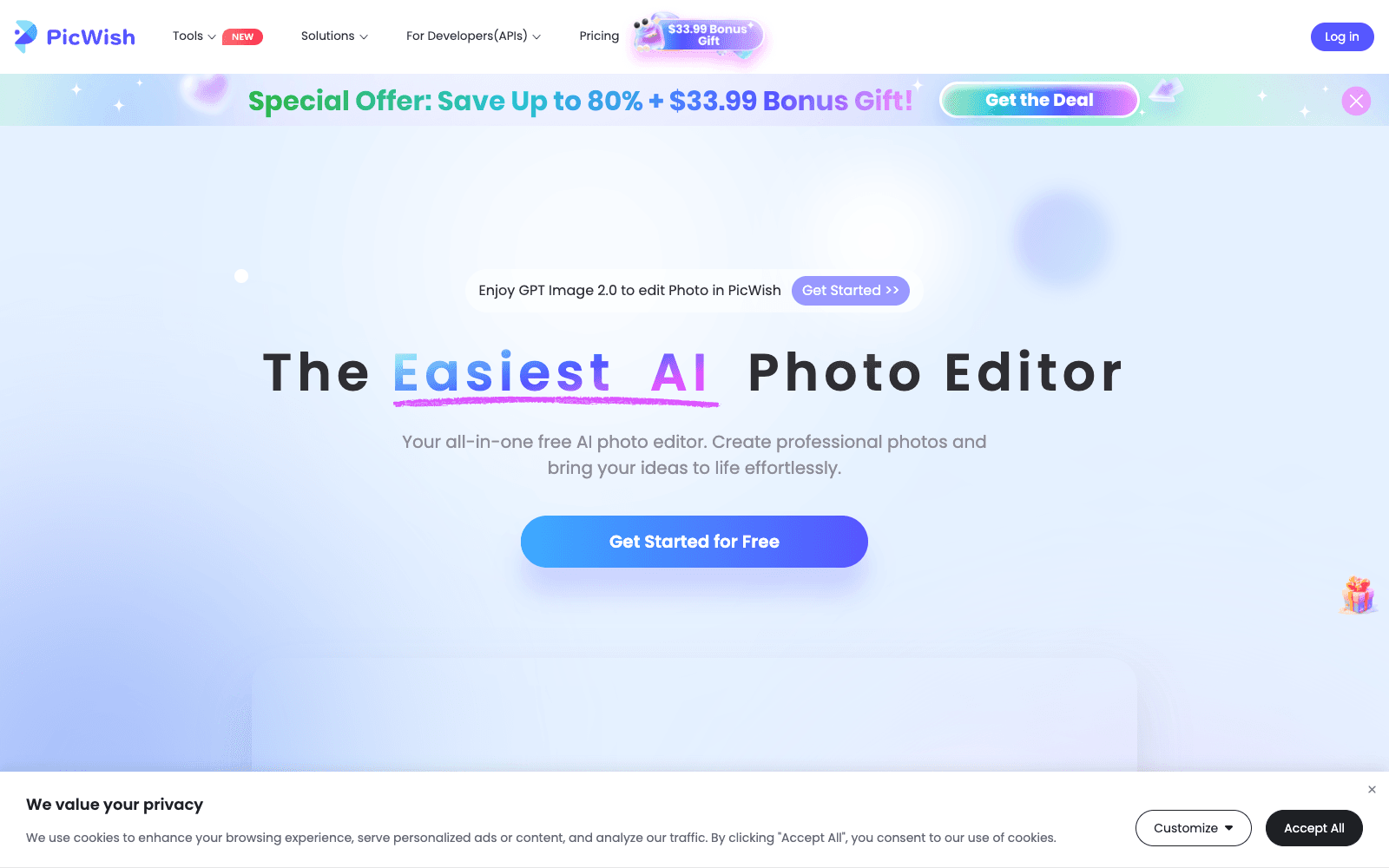 PicWish ai art & image creation tool screenshot