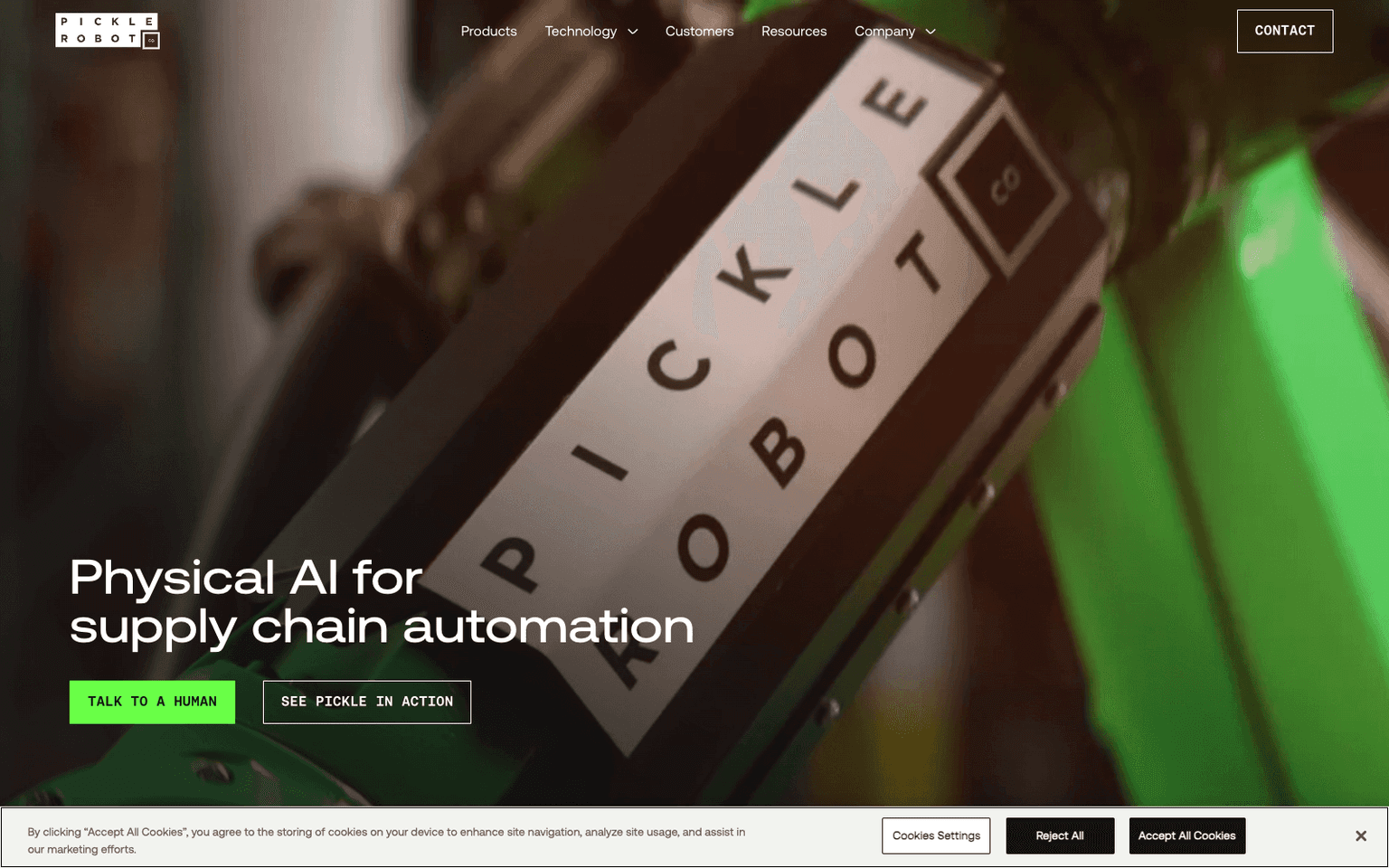 Pickle Robot ai/ml models tool screenshot