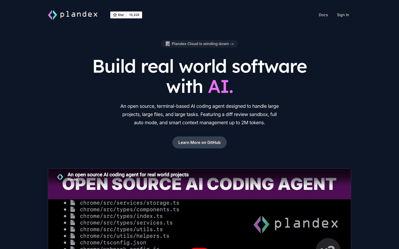 Plandex developer tools tool screenshot