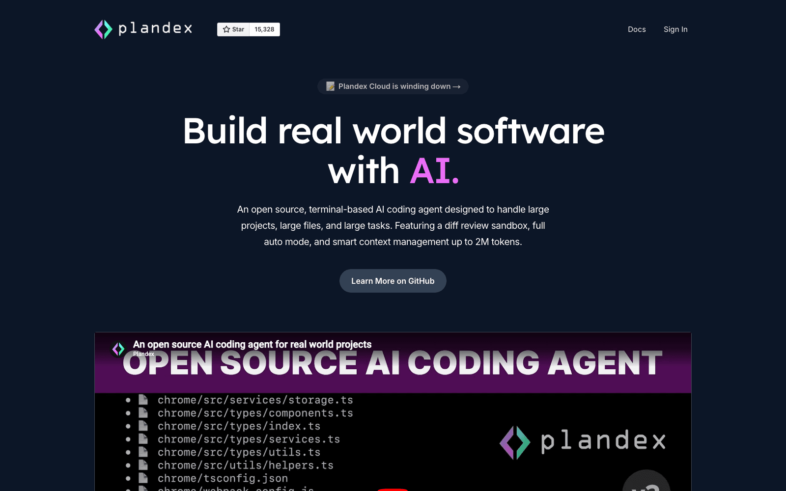 Plandex developer tools tool screenshot