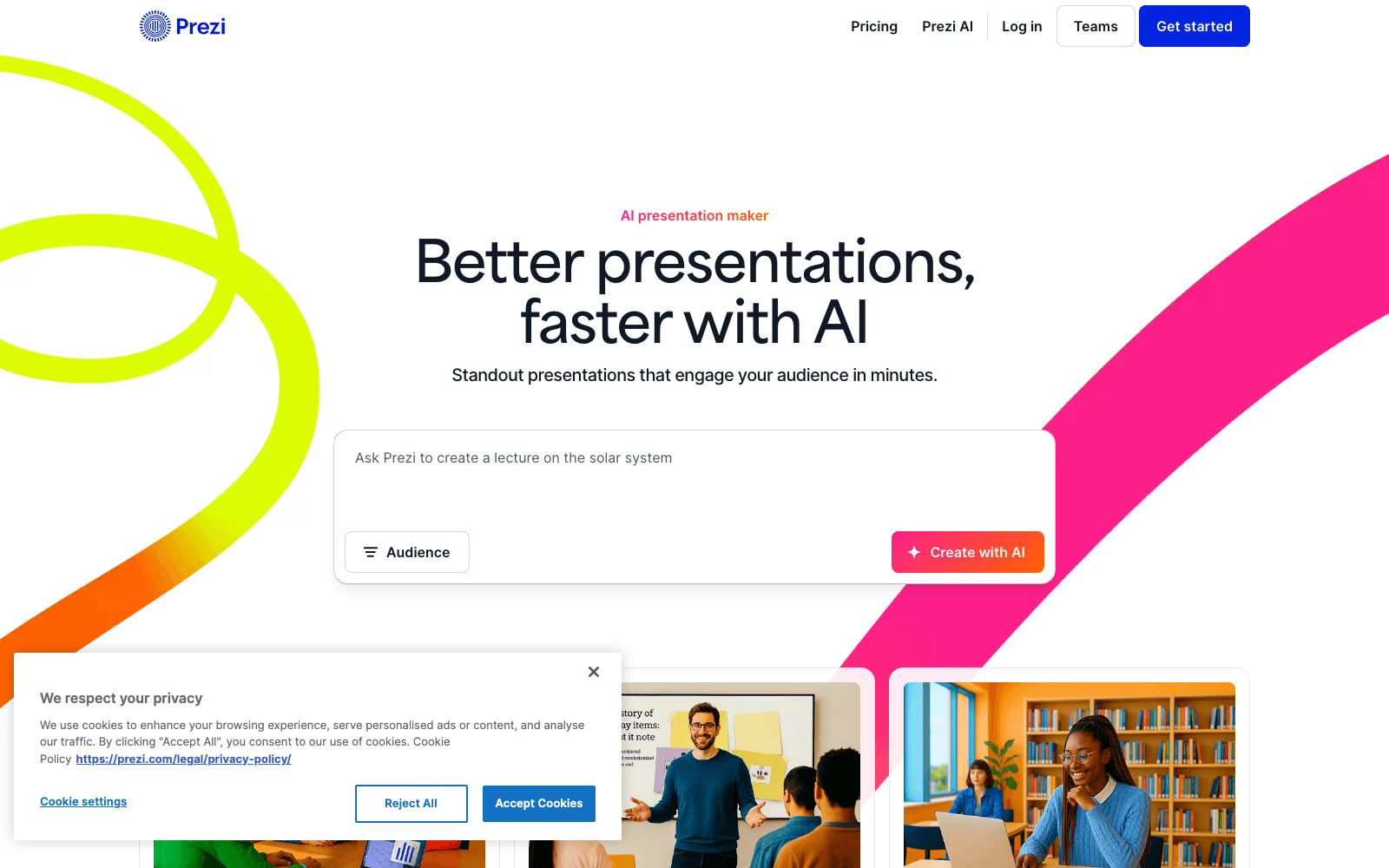 Prezi productivity tool screenshot