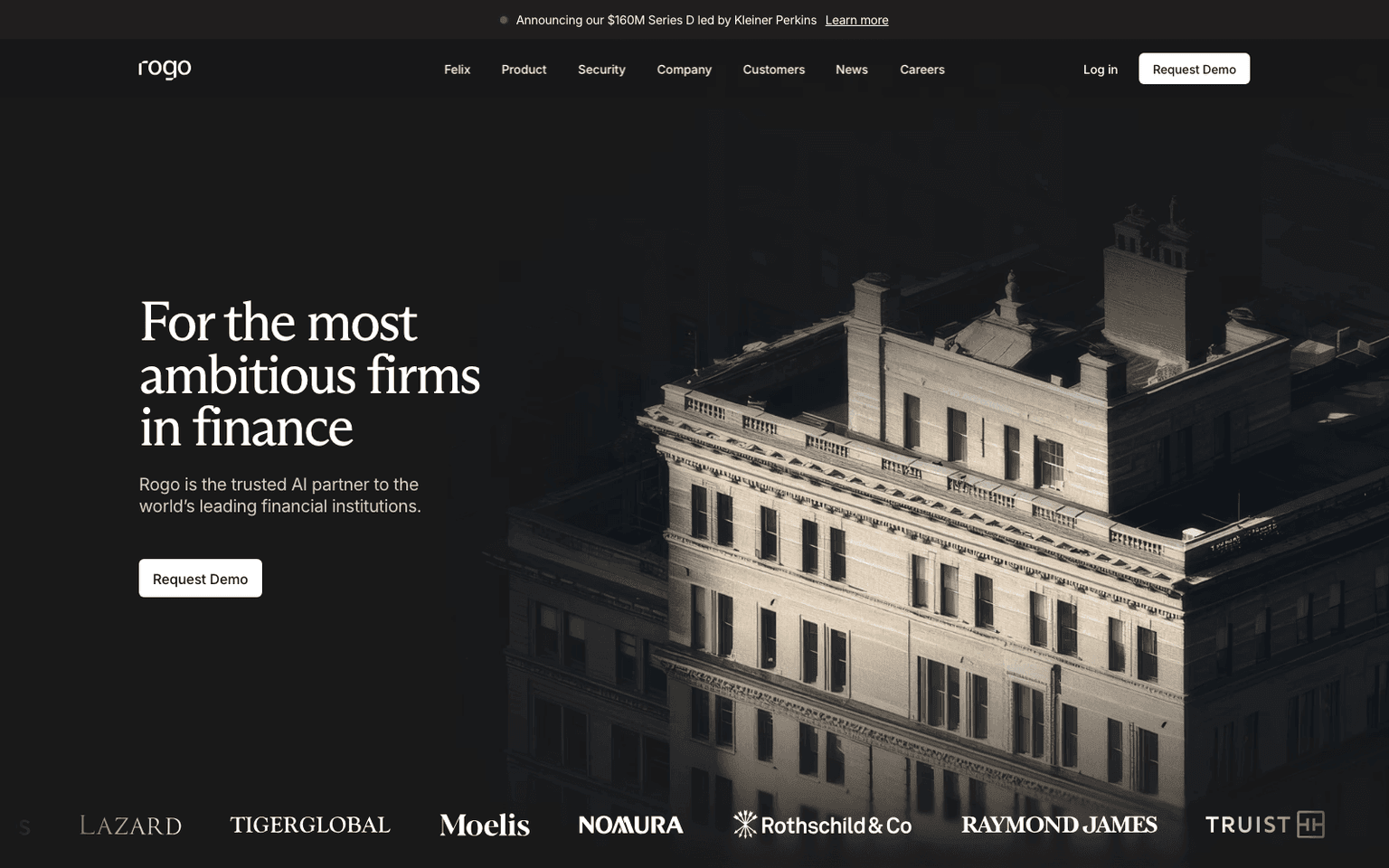 Rogo finance & trading tool screenshot