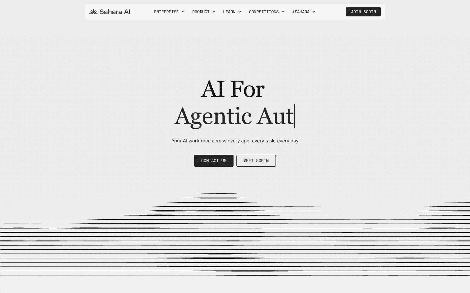 Sahara AI ai infrastructure tool screenshot
