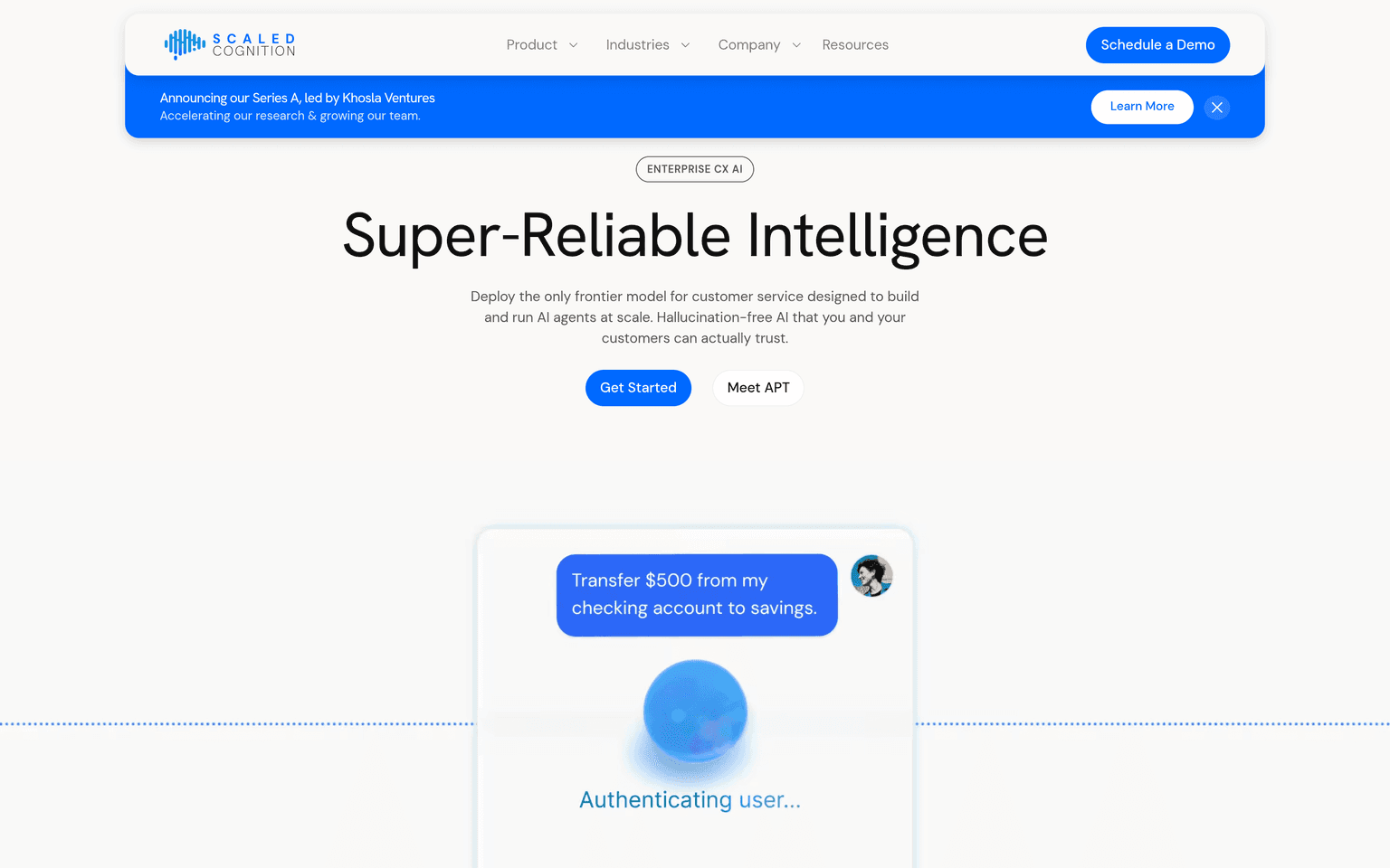 Scaled Cognition product interface dashboard screenshot homepage view