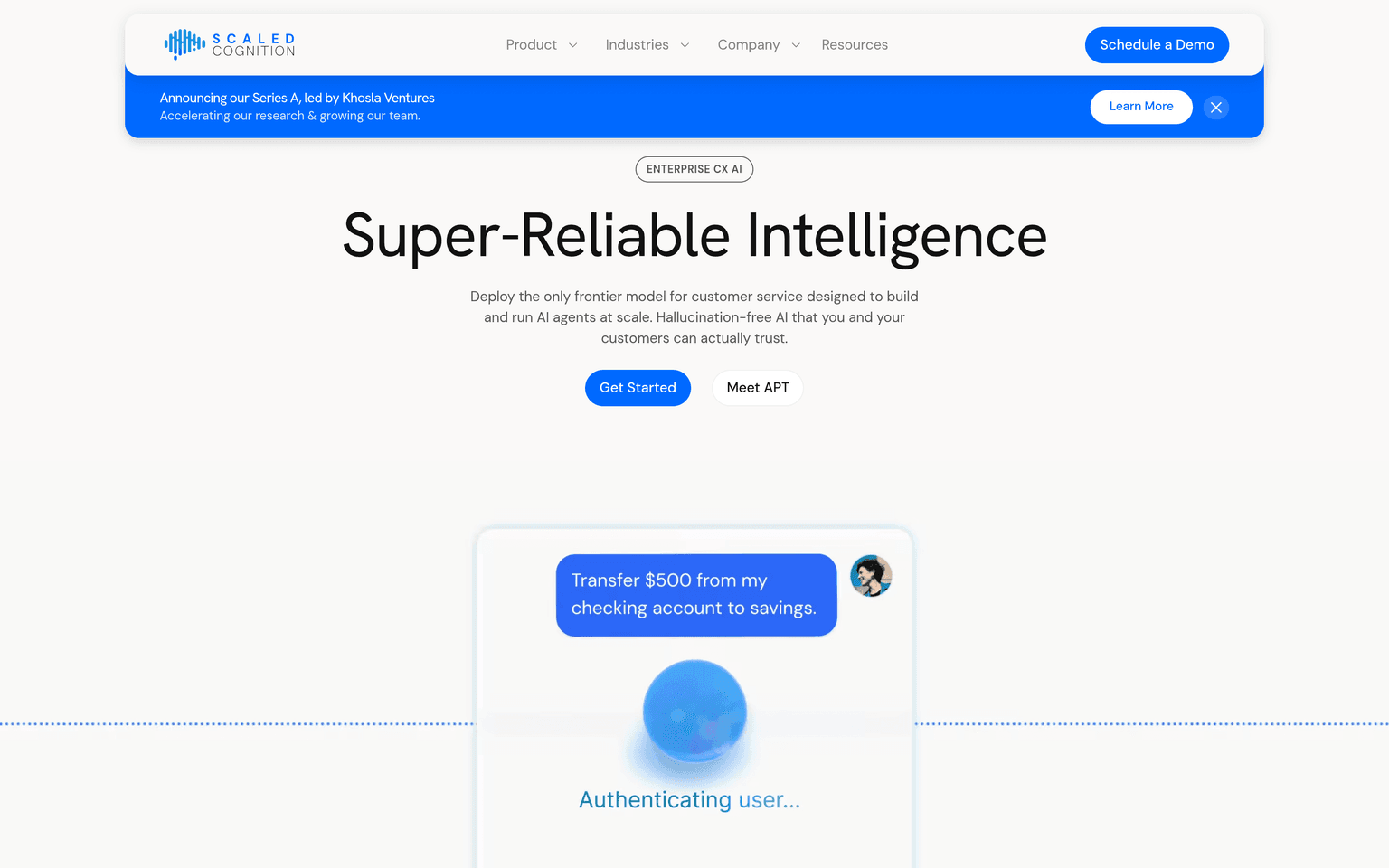 Scaled Cognition product interface dashboard screenshot homepage view