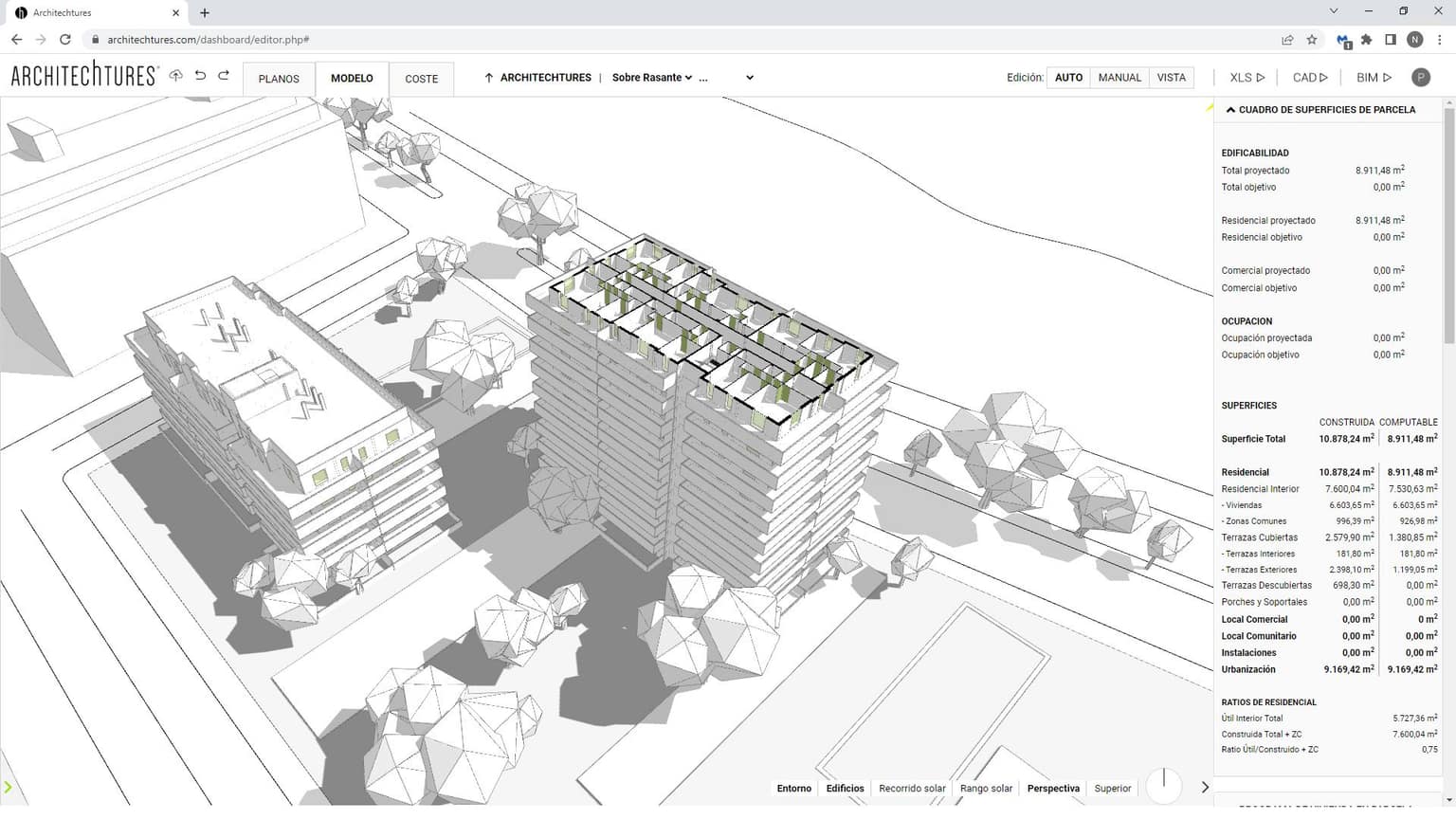 ARCHITEChTURES real estate tool screenshot