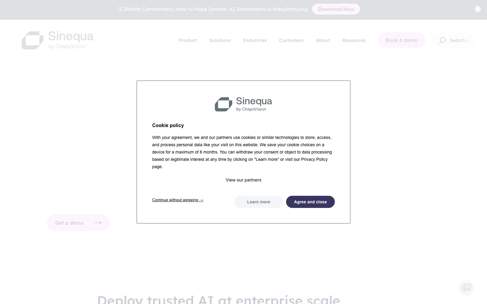 Sinequa productivity tool screenshot