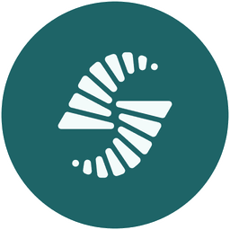 Smallest AI logo, a teal circular mark with a spiral of white blades