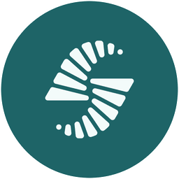 Smallest AI logo, a teal circular mark with a spiral of white blades