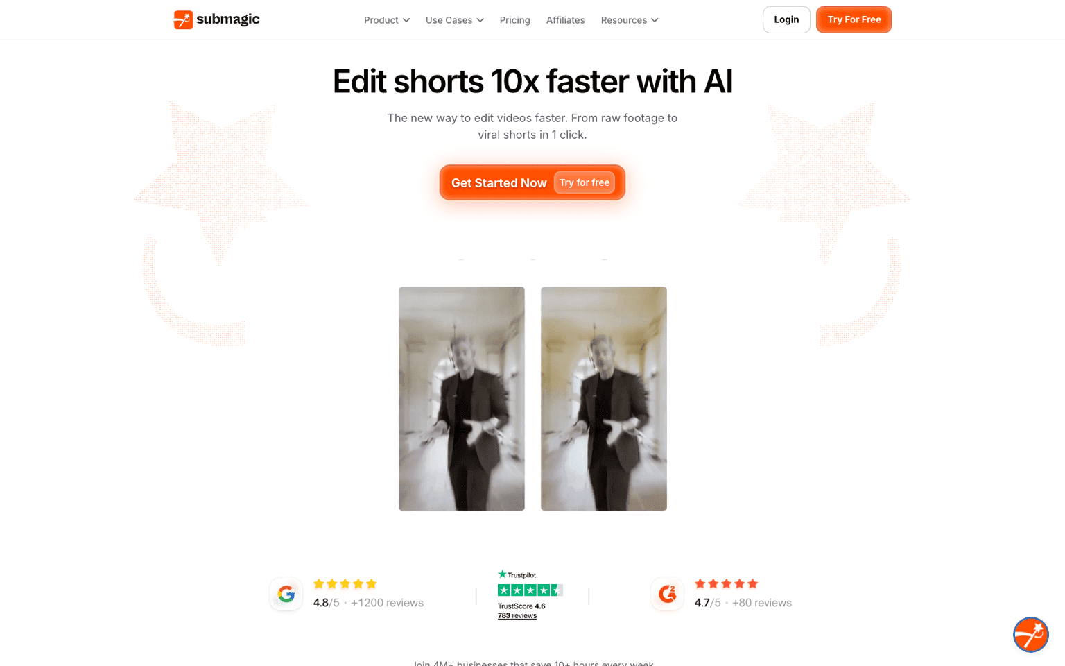 Submagic video creation tool screenshot
