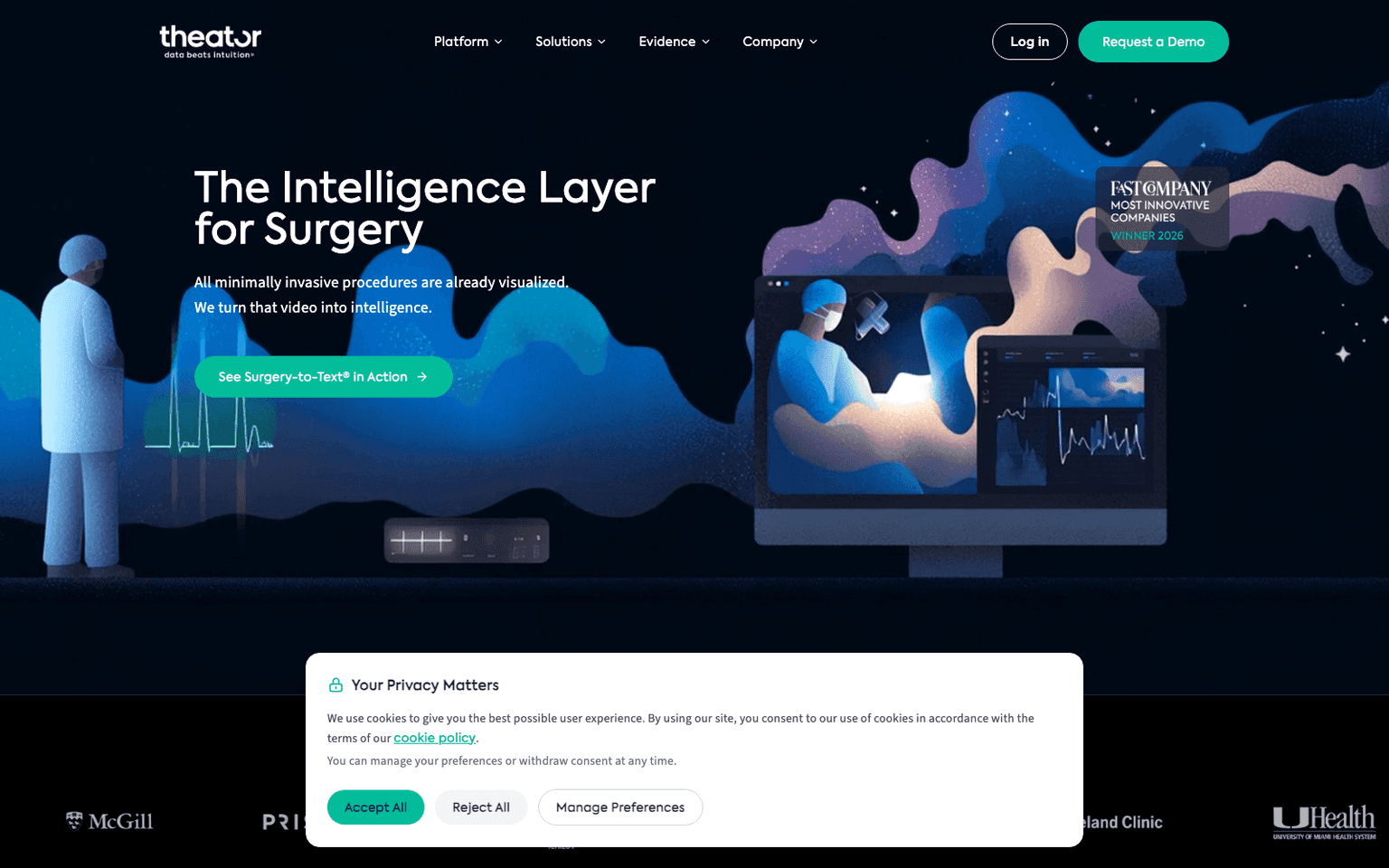Theator healthcare tool screenshot