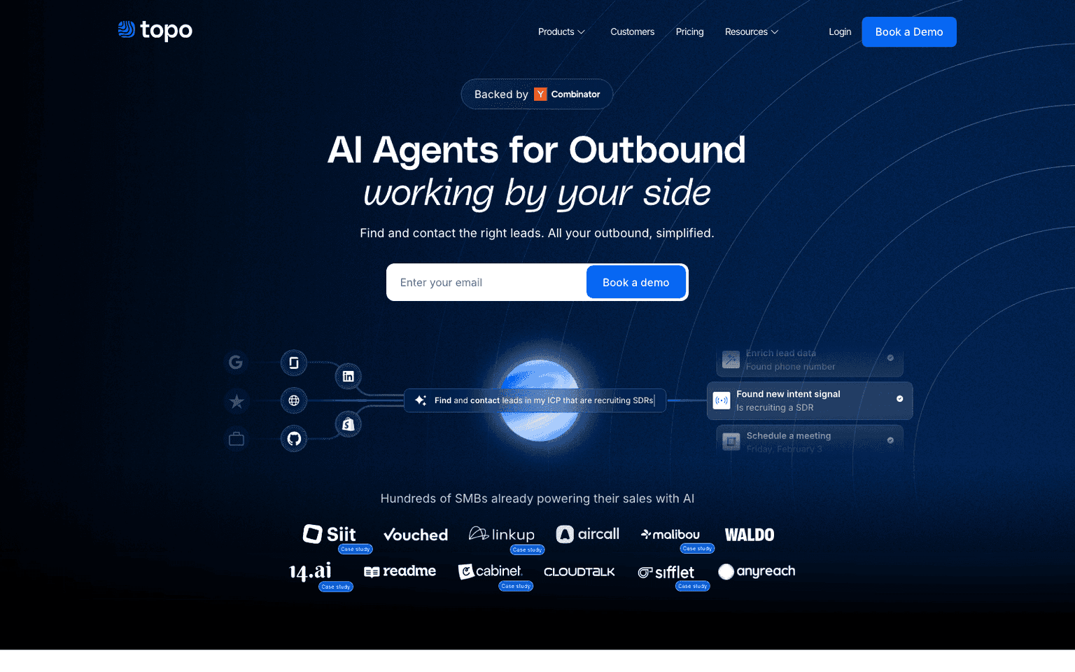 Topo sales & revops tool screenshot