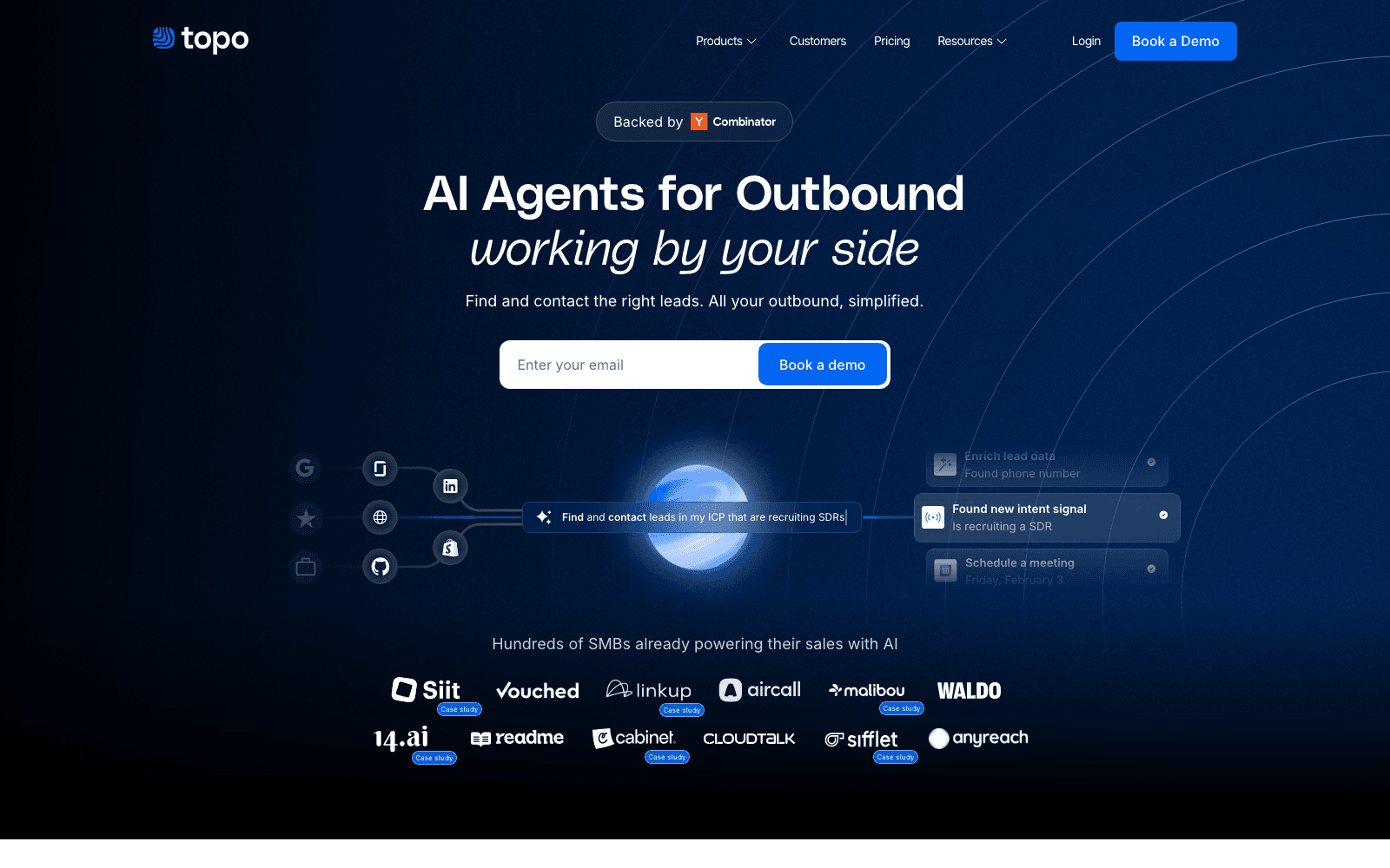 Topo sales & revops tool screenshot