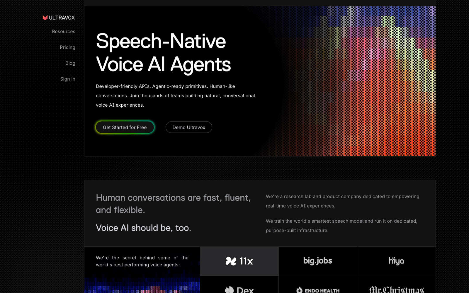 Ultravox ai infrastructure tool screenshot