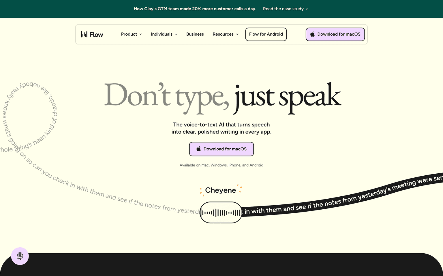 Wispr Flow Screenshot