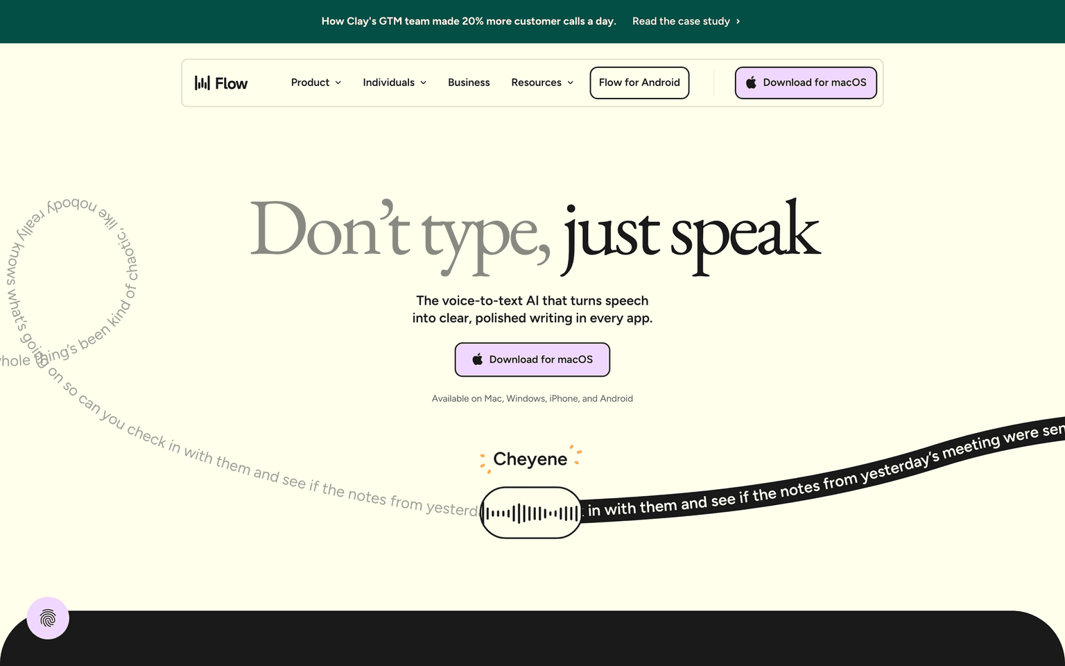 Wispr Flow Screenshot